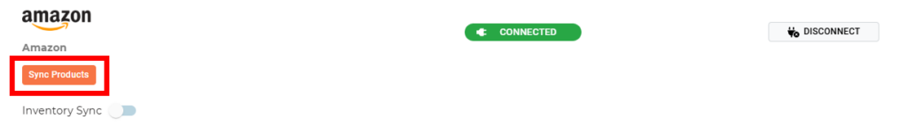 Click Sync Products to import your Amazon catalog into CommerceBlitz OMNI and begin managing your products centrally.